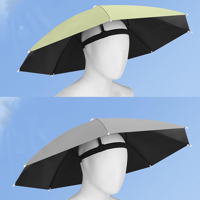 Waterproof Portable Fishing Umbrella Hat Outdoor Sunscreen Universal Foldable Camping Headwear Caps for Angling