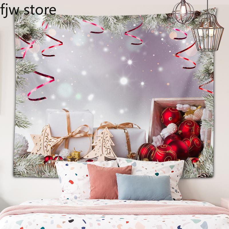 Рождественское Новогоднее украшение, гобелен, Рождественский шар, подарок, гобелен, настенное художественное украшение, комната в общежитии, гостиная, домашний декор