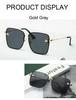 Outdoor Metal Frame Square Sunglasses Women Men Luxurious Lovely Sun Glasses Mirror Black Colors Designer Brand Fashion