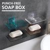 Мыльница без сверления настенная двухслойная подставка для мыла губка для мыла аксессуары для ванной комнаты мыльницы самоклеющиеся