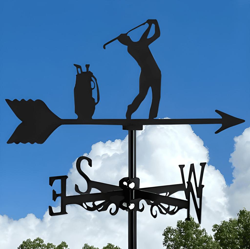 Декоративный железный флюгер - наружное украшение для металлической крыши