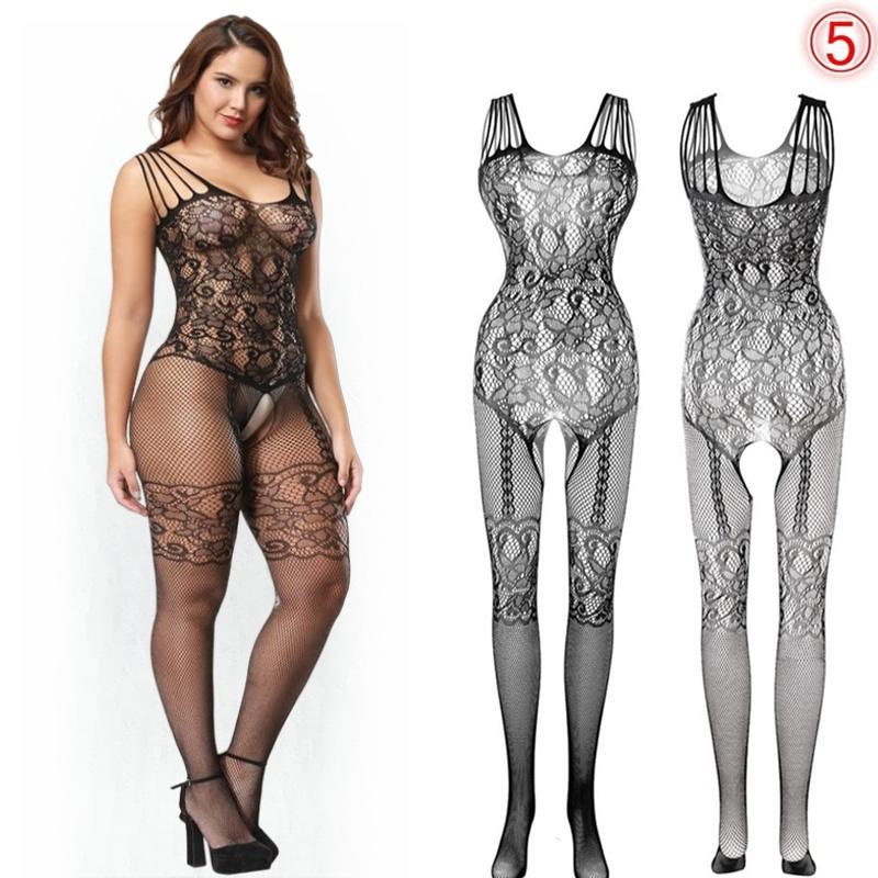 New Fashion Plus Size Women Fishnet Body Stocking Underwear Sexy Bodysuit Lingerie
