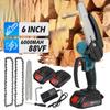 6 Inch 88VF Electric Saw Mini Chainsaw with Li-ion Battery Chains Kit Woodworking Cutter Tool for 18V Battery