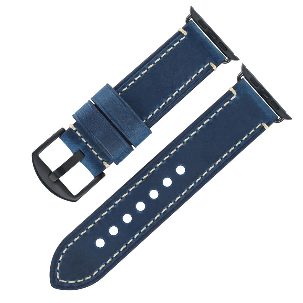Heqi Preferential Applewatch Smartwatch Bands Unique Luxury Durable Soft Vintage Adjustable Genuine Leather Parts Watch Strap