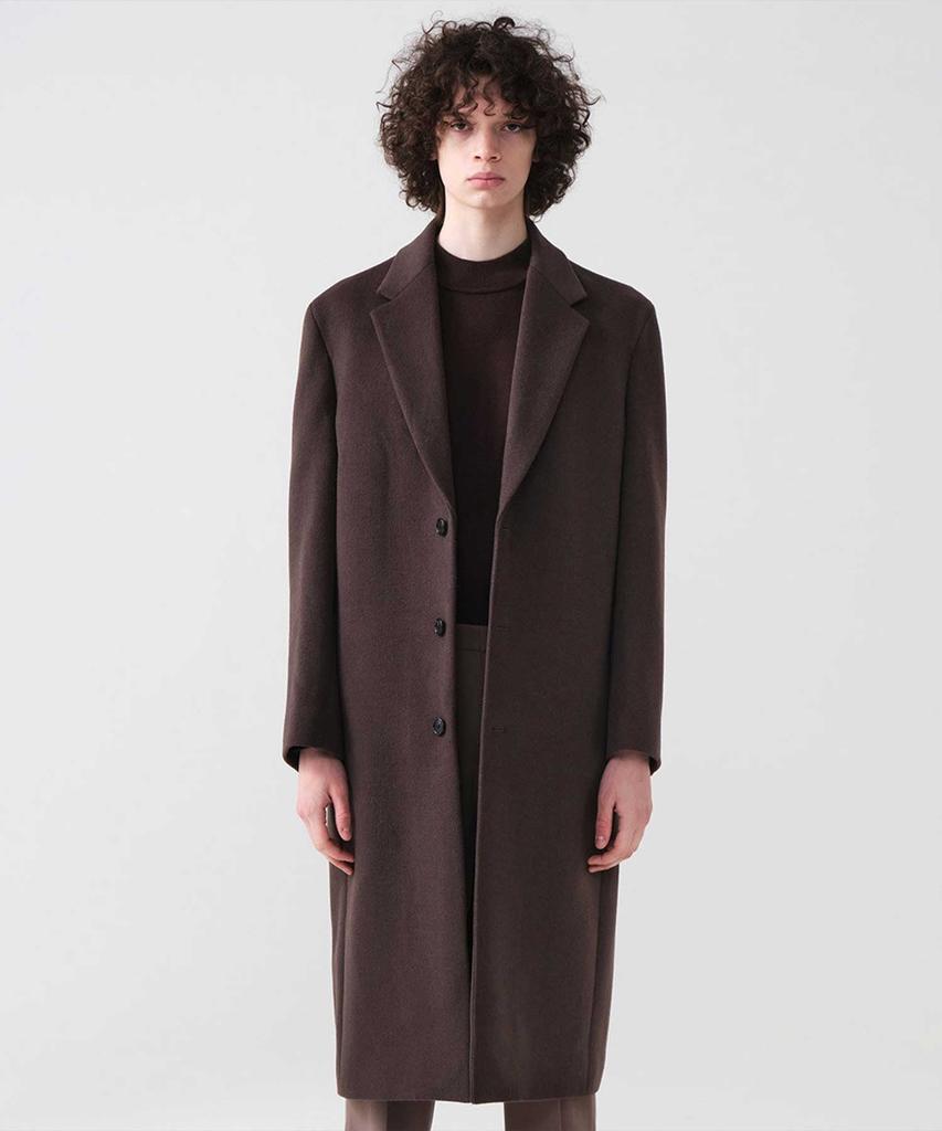 STCO Single Chester Maxi Long Coat Brown (Over)_Sctud72Osh