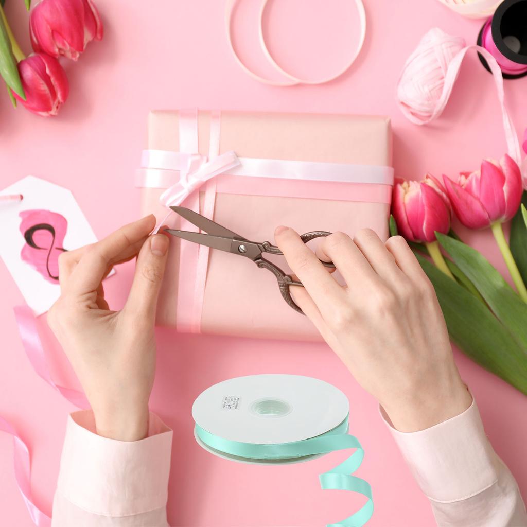 Полиэстеровая атласная лента односторонняя репсовая лента однотонная тканевая лента для рукоделия свадебной вечеринки подарочной упаковки 5/8"x100 ярдов