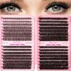 Natural Look 3D Faux Mink Lash 3D Volume DIY Lash Extension Kit False Eyelashes  Makeup Enhancement