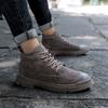 Осень и зима ботинки Мартина мужские британский стиль кэжуал рабочие корейская версия мужские высокие ботинки кожаные ботинки универсальные трендовые ботинки средней высоты