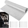 UNIFAMILY 16" X 39" Алюминиевый тепловой щиток выхлопной системы Автомобильный, Рельефная теплоизоляционная лента для выхлопной системы с 20 шт. металлических стяжек для кабелей, Тепловой барьер выхлопной системы