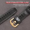Унисекс часы Casio Protrek 18 мм Запасной полимерный ремешок PRG-130-1V PRW-1500-1V PRW-1500J-1 PRW-1500J-1 – Аксессуар, Ремешок, 21 мм, Черный/Средний/Золотой