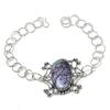 Natural Kemmererite Gemstone Handmade 925 Sterling Silver Bracelet 7-8" o6J56