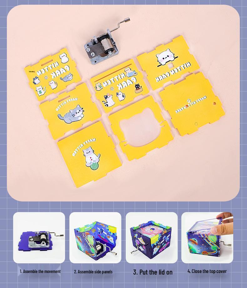 Custom Interlocking Acrylic Anime Music Box and Memorial Gift Set
