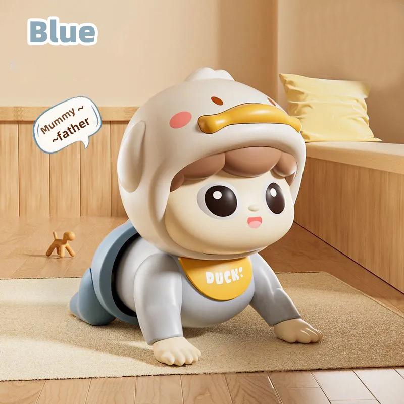 Music crawling doll baby toy 0-1 year old learning crawling guidance and head-lifting training soothing toy Children's Day gi