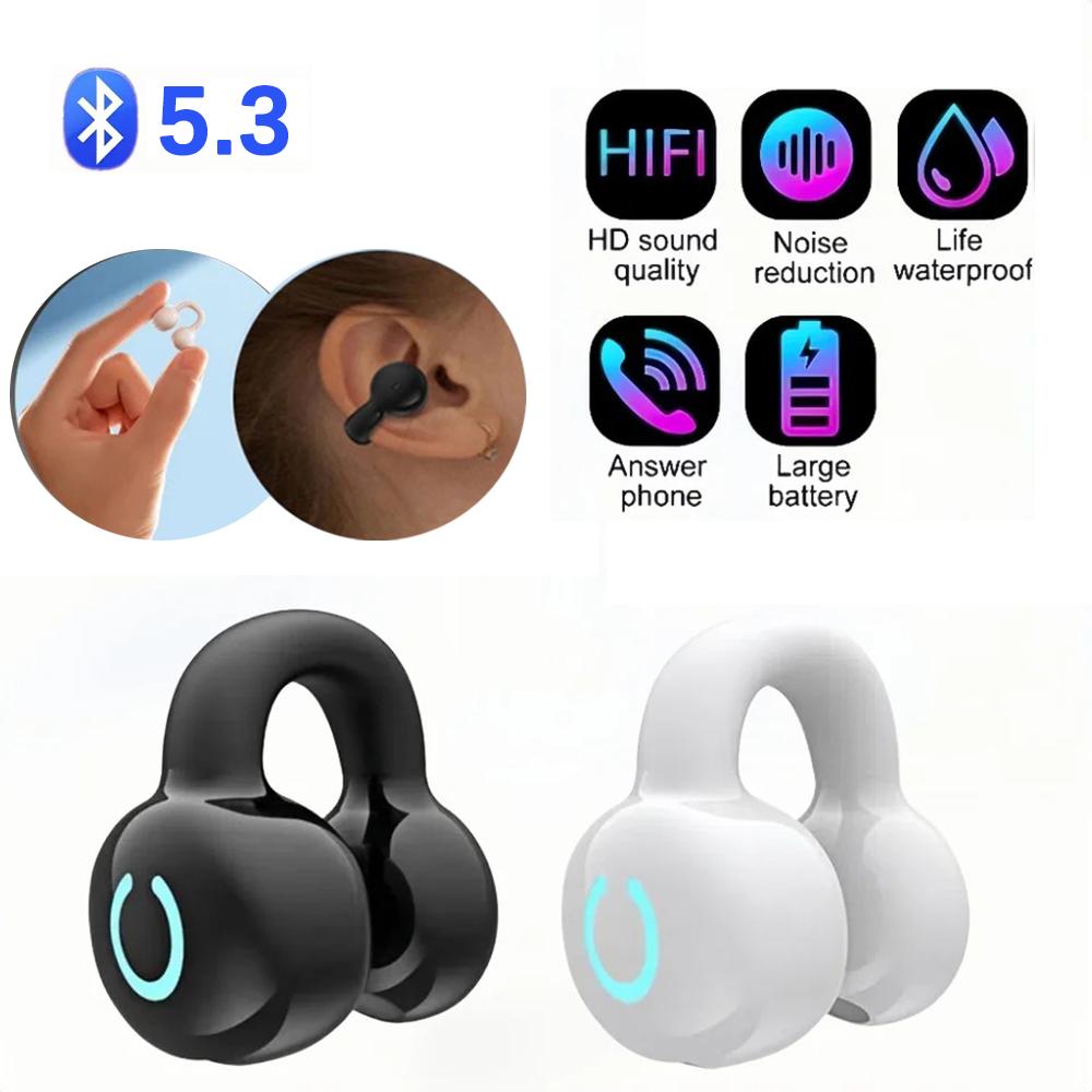 Бизнес-наушники с длительным временем ожидания, Bluetooth 5.3, воздушная проводимость, громкая связь, гарнитура с одним ухом для всех смартфонов