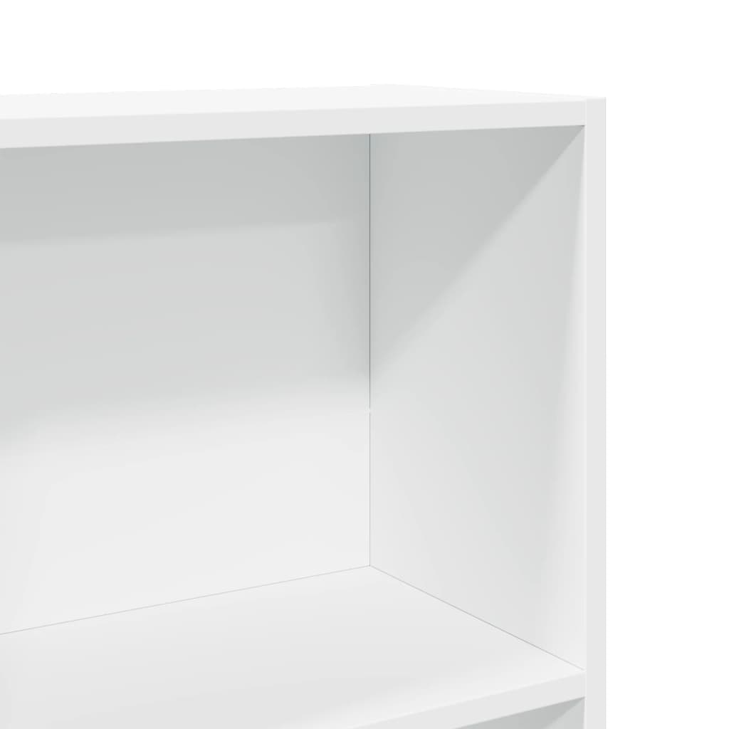 Bookshelf White 40 x 24 x 176 cm Engineered Wood