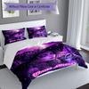 3pcs Custom Name Moonlit Witch's Dream Bedding Set Printed Bedding Set Duvet Cover Closure Includes 1 Duvet Cover & 2 Pillowcases Bedroom Decor