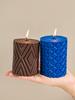 DIY Leather Geometry Cylindrical Silicone Candle Mold Handmade Soap Making Supplies Tools Plaster Resin Molds Home Decor Gifts