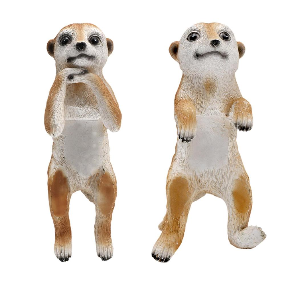 Meerkat Garden Animal Statue Housewarming Gift Funny Meerkat Figurine for Balcony Home Decoration Tabletop Outside Garden Decor