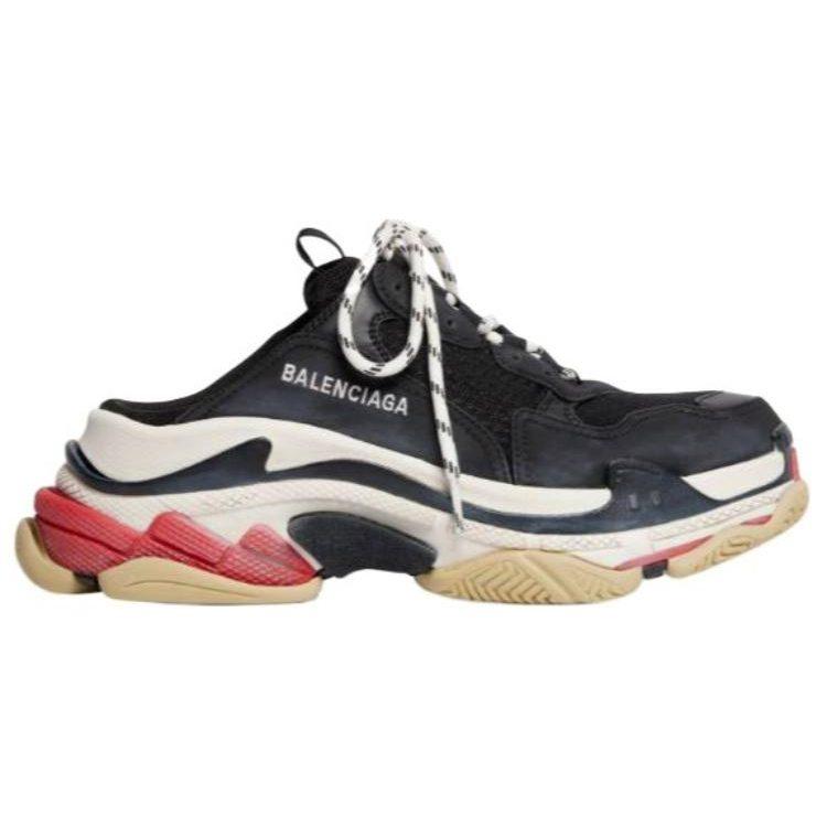 Balenciaga Кроссовки Triple S Низкие Повседневные Женские Черные 755686W3SM11096