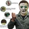Terror Halloween Michael Myers Masks With LED Glow Horror Latex Full Head Headgear Scary Face Cover Masquerade Party Supplies