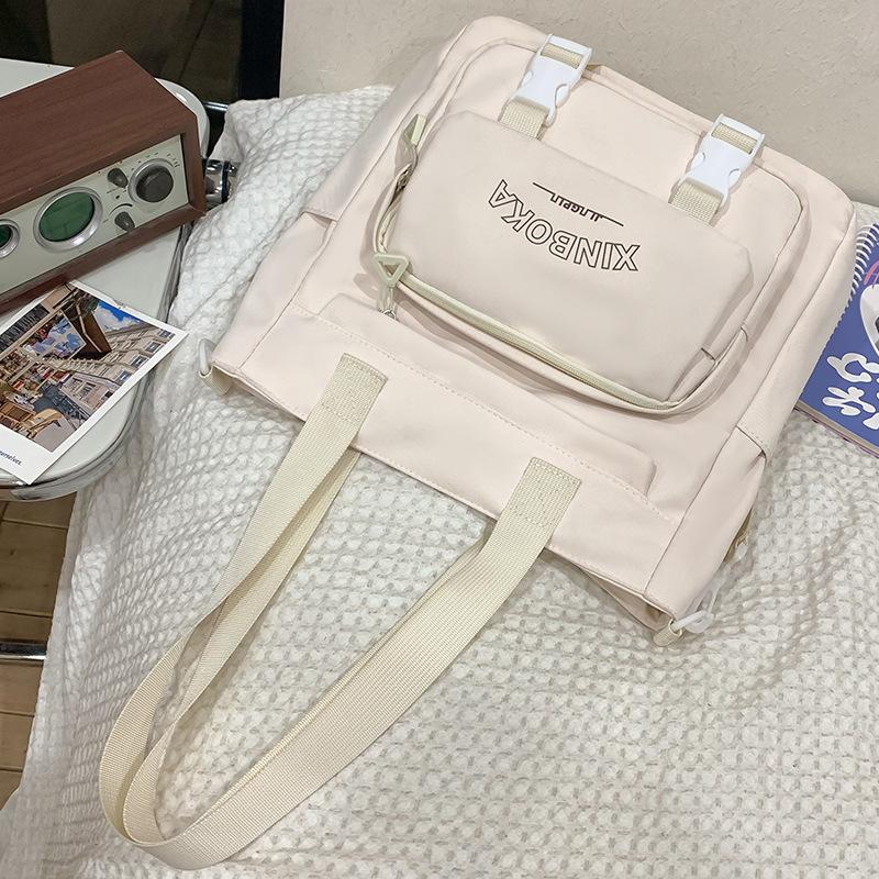 Школьные рюкзаки для студенток колледжа Простые и милые Большой вместимости для старшеклассниц и учениц средней школы Рюкзак из двух частей