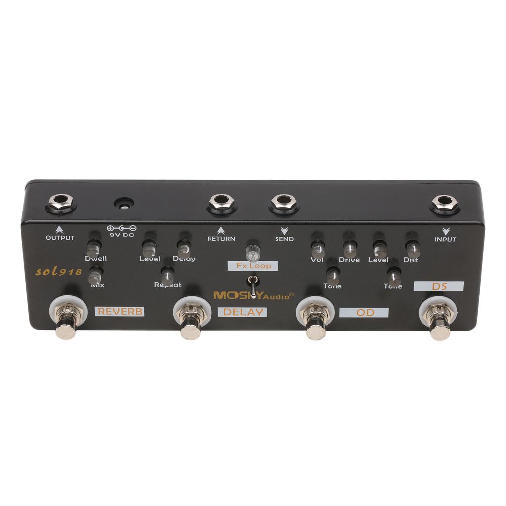 MOSKY Audio SOL918 5-в-1 педаль мультиэффектов Комбинированная педаль эффектов для гитары True Bypass Multi-in-one