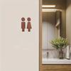 Bathroom Decoration Premium Bathroom Sign Solid Wood Men'S And Women'S Toilet Sign Wall Sticker Home Bathroom Decor