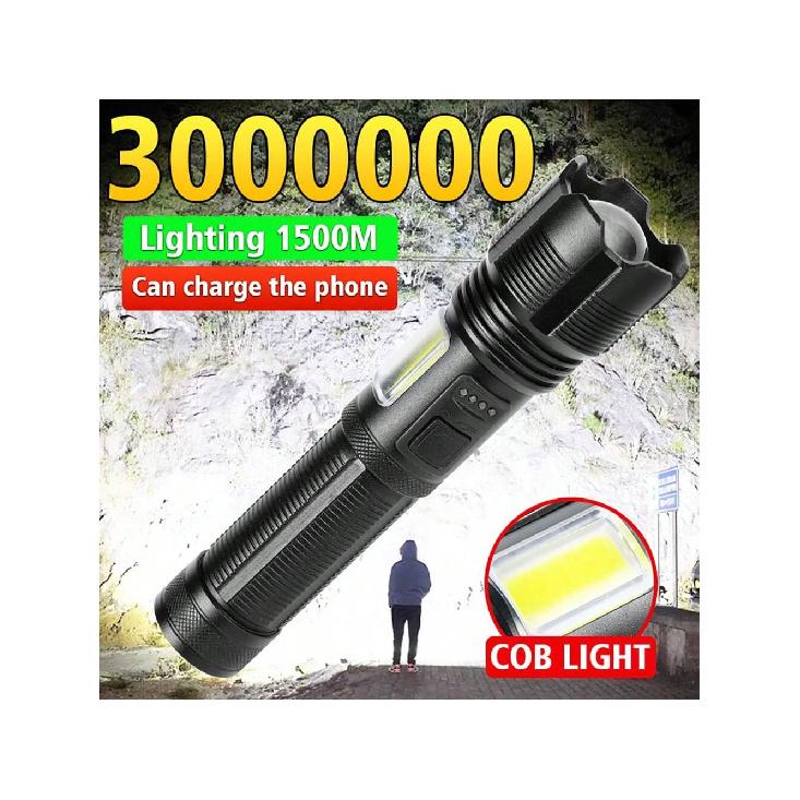 Tactical Rechargeable LED Flashlight, 7 Modes High Brightness Flashlight for Emergency, Hiking, Camping, Camping Equipment