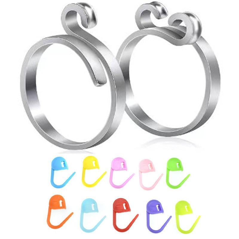 2 шт. Аксессуары для вязания 2 стиля плетеное кольцо для вязания пряжа направляющий палец держатель для вязания крючком аксессуары для рукоделия инструмент