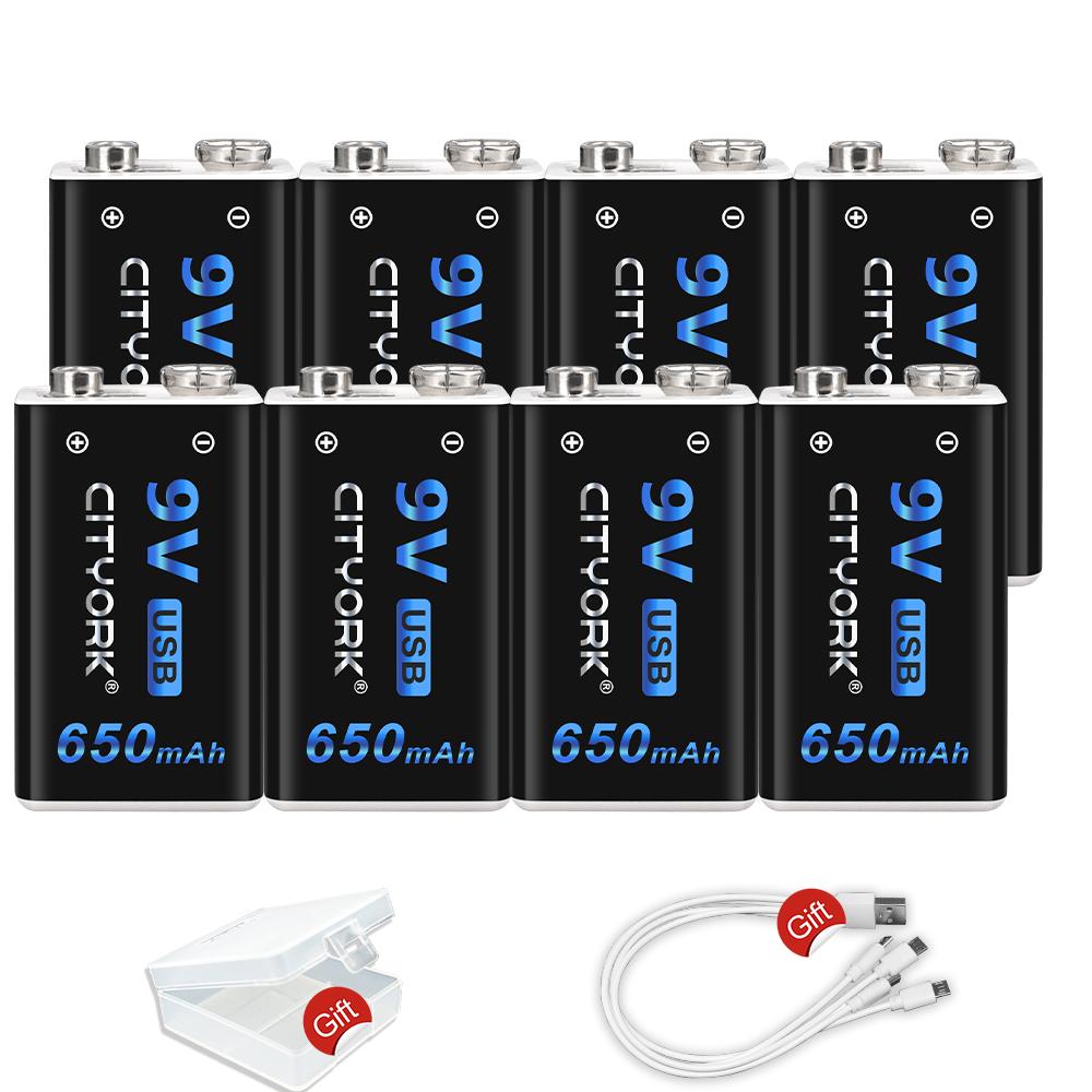 9 В литий-ионная аккумуляторная батарея Micro USB 6F22 9 В литиевые батареи для мультиметра металлоискателя гитары беспроводной микрофон