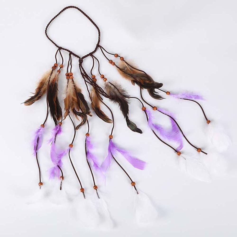 Faux Leather Cord Ethnic Hair Accessories Tribal Headpiece Music Festival Outfit