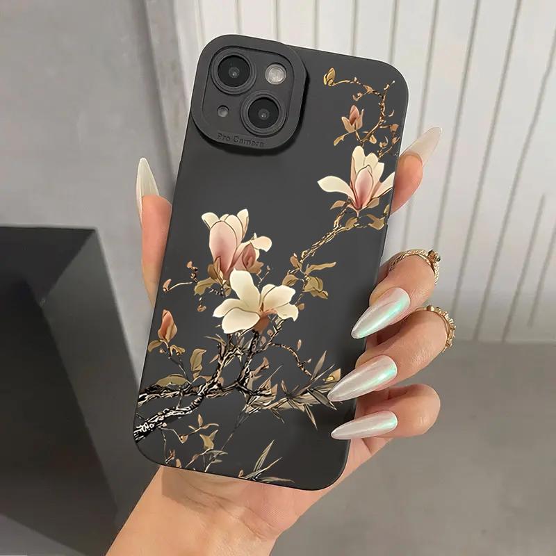 Flower And Bird Chinese Style Case For Mi 15 14T 13T 12T Pro 14 13 12 11 Lite 5G NE Poco F6 F5 X5 M6 X7 Pro 4G Soft Cover