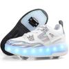 28-41 детская спортивная обувь с подсветкой, натирающая обувь, зарядка и разборка, скользящая обувь с двумя колесами, детские светящиеся кроссовки со светодиодной подсветкой