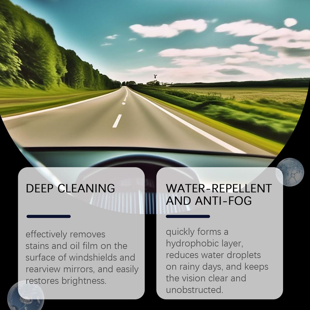 Car Windshield Spray Windshield Mirror Cleaner Stain Hydrophobic Water Repellent Anti-fogging Agent