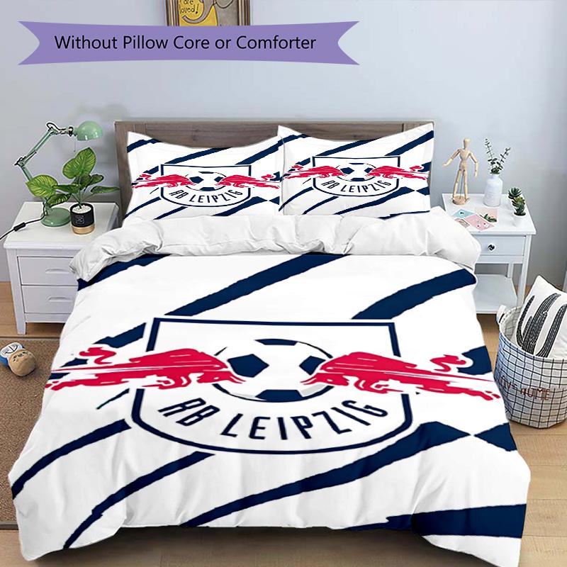 3pcs Duvet Cover Set (1*Duvet Cover + 2*Pillowcase, Without Core), RB Leipzig Print Bedding Set, Bedroom Decor, All‑Season, Birthday Gift