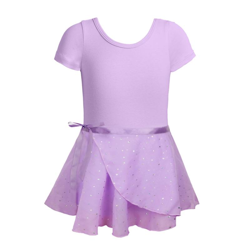 Детский танцевальный костюм для девочек, комплект из двух предметов, балетный комбинезон и юбка