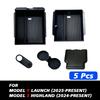 For Tesla New Model Y 2025 Launch Juniper ABS with Silicone Non-slip Mat Console & Armrest Storage Box Upper and Lower Watercup