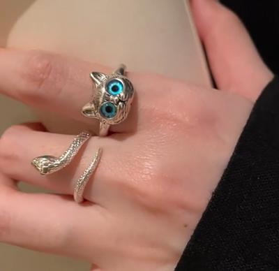 Кольцо на указательный палец JMXD-Fashion Cold Wind Cat Snake Element, кольцо с индивидуальностью и темпераментом