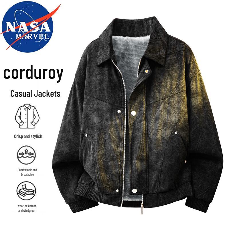 NASA MARVEL Men's Corduroy Retro Workwear Jacket