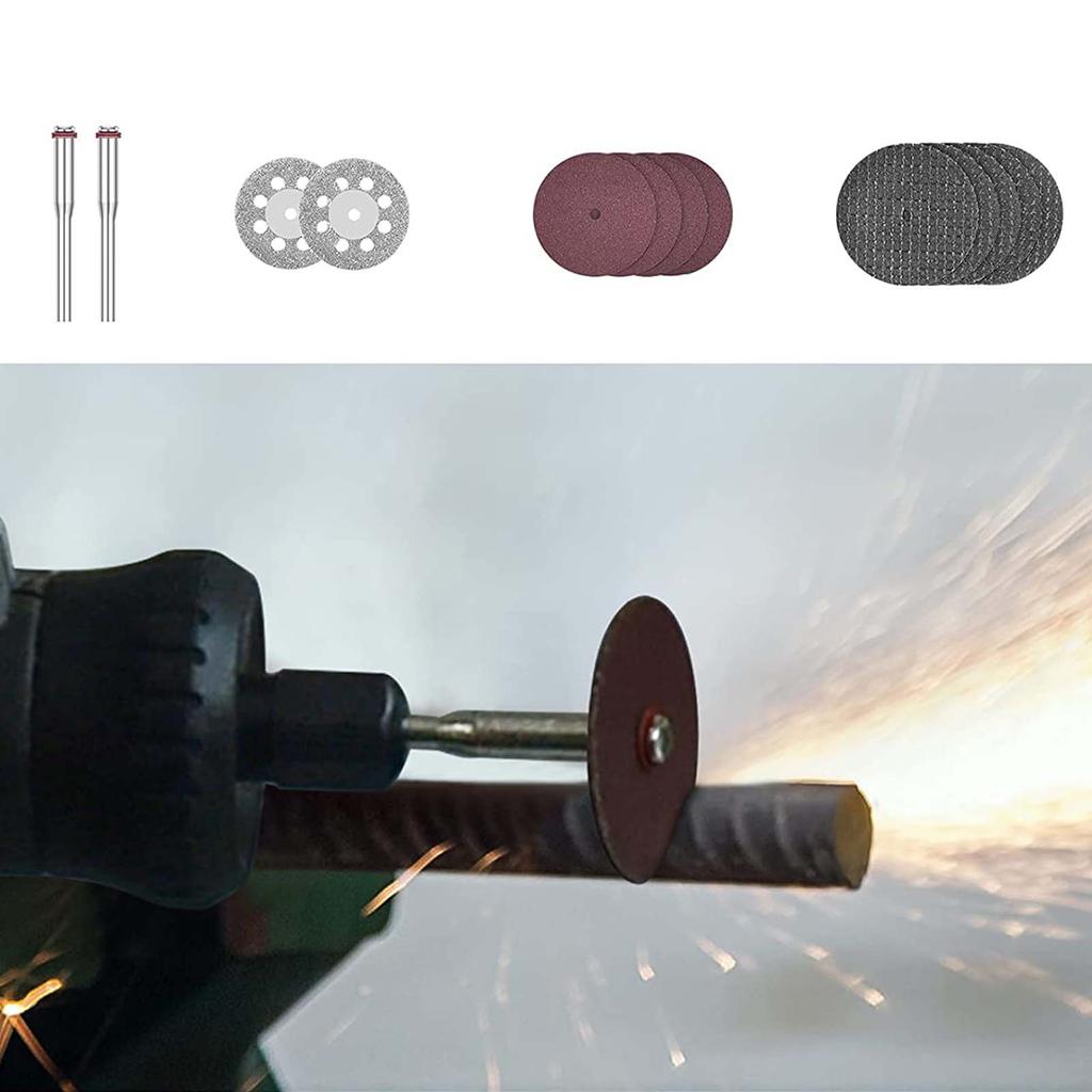 276-Piece Rotary Tool Accessories Kit 1/8-inch Diameter Shanks Universal Fitment for Easy Cutting, Grinding, Sanding, Sharpening, Carving andPolishing