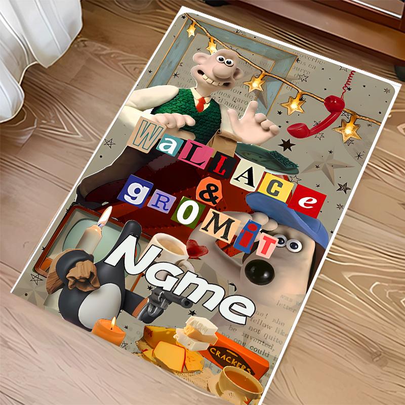 Custom personalization Wallace and Gromit Print Area Rug - Soft, Washable Non-Slip Indoor Mat,Living Room,Home&Office Decorative Rug