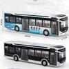 ABBZ1 1/42 Ka'er New Energy Bus Alloy Bus Model Bus Toy Sliding Sound and Light Children Toy Christmas Gift Airport Bus