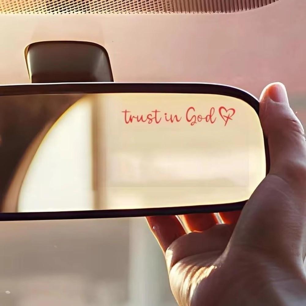 3pcs Faith-Based Car Decals Bible Verse Rear View Mirror Decals for Car Interior Decor