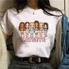 Womens Katseye Print Casual T Shirt Gothic Y2k Tshirt Women Korean Style Graphic Tee Tops Crew Neck Short Sleeve Tshirt Clothes