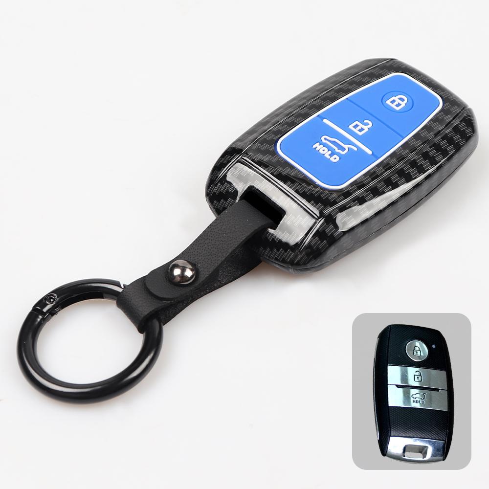Для Kia Sportage Carens Seltos Stonic Niro Pro Ceed Rondo Picanto Morning ABS карбоновый чехол для ключей, автомобильный чехол, брелок, защита