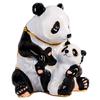 [Q3858] - Jewelry Box 'Panda Family' White Black - 70x60 Mm