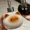 Нажимная бутылка Керамическая бутылка Насос Косметический контейнер Бутылка для антисептика для рук с кошкой Бутылка для упаковки шампуня Диспенсер для жидкого мыла