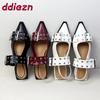 Fashion Luxury Pointed Toe Women Flats With Shoes Summer Spring Female Sandals Fashion Buckle Strap Ladies Flats Shoes Big Size 43