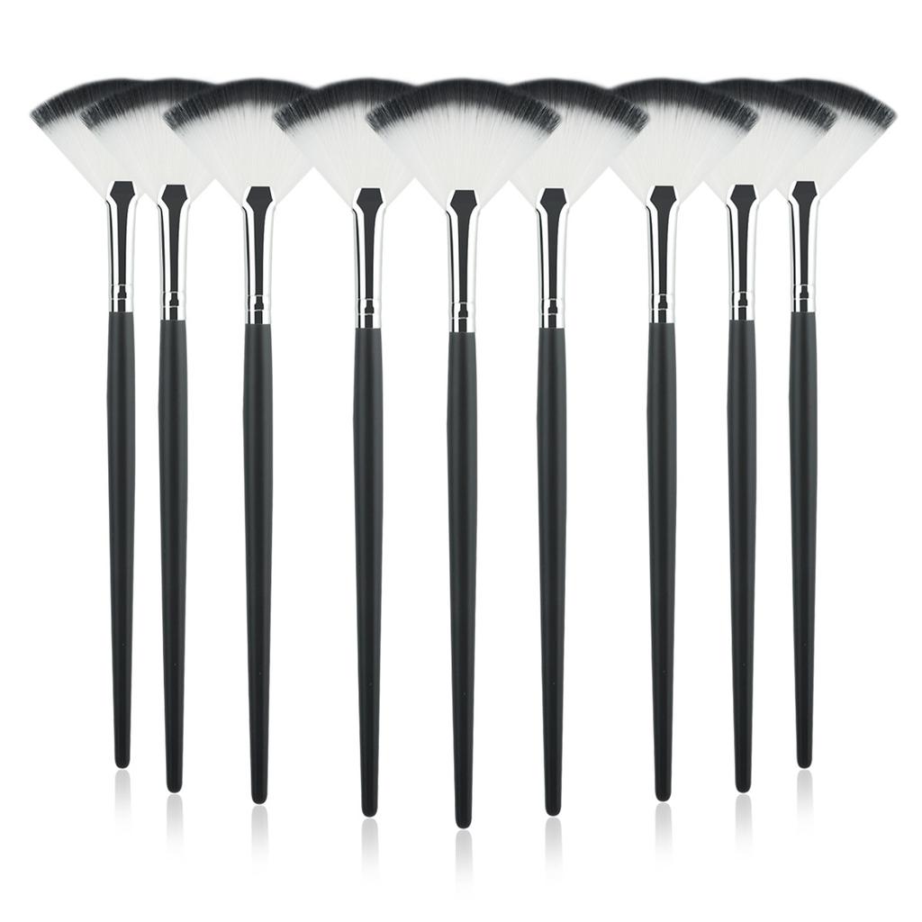 1/3/5/9Pcs Slim Soft Facial Fan Brush,Makeup Cosmetic Multi Use,Mask Brush Makeup Brush Tool Set