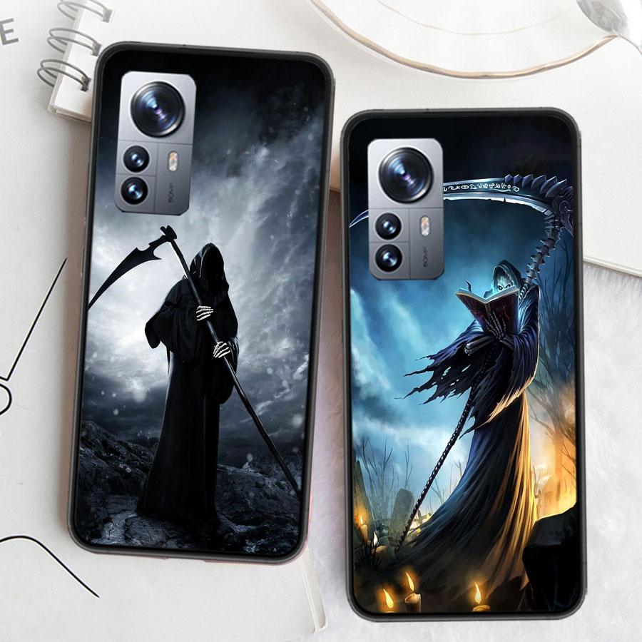 Чехол для телефона Смерть Жнец Череп для Xiaomi Poco X7 X6 X5 X4 X3 GT NFC M4 M5 Pro 5G M3 Mi F6 F5 F4 F3 F2 F1 Capa Coque TPU Cov